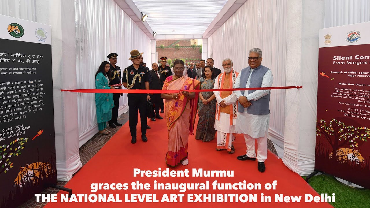 President Murmu graces the inaugural function of the National Level Art Exhibition in New Delhi