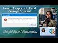 How to Fix appconf.dll and Settings Crashes!