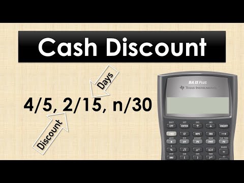 Cash Discount – How to interpret and solve problems