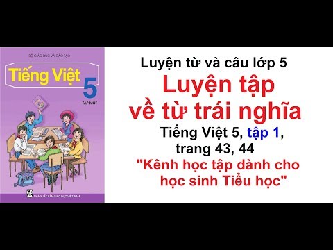 Video Luyện từ và câu lớp 5 tuần 4 - Luyện tập về từ trái... - youtube