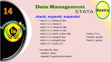 stack expand expandcl || STATA || Data Management || Econometrics Melody || U/Graduate || Mphil /Phd