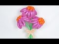 Красивый цветок из воздушных шаров  Flower Echinacea of ​​balloons