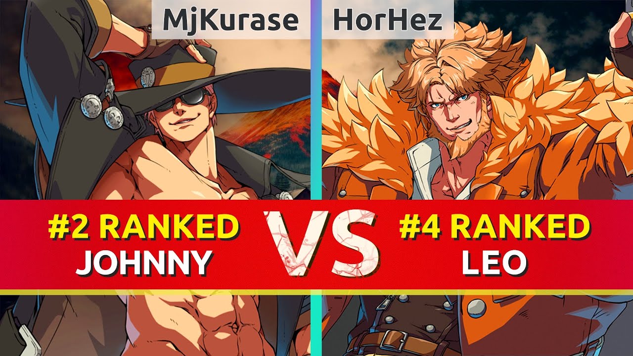 GGST ▰ MjKurase (#2 Ranked Johnny) vs HorHez (#4 Ranked Leo). High Level Gameplay