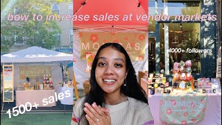 7 tips to INCREASE SALES at vendor markets as a small business owner // popup shop advice