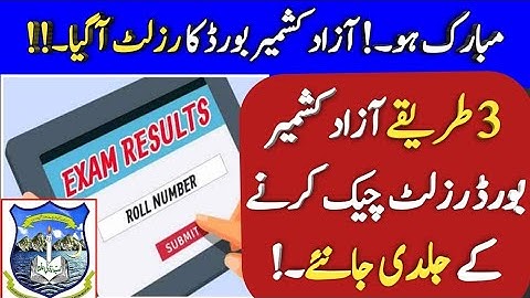 how check Azad Kashmir board 12th result 2021 - how check ajk intermediate result 2021 - ajk board