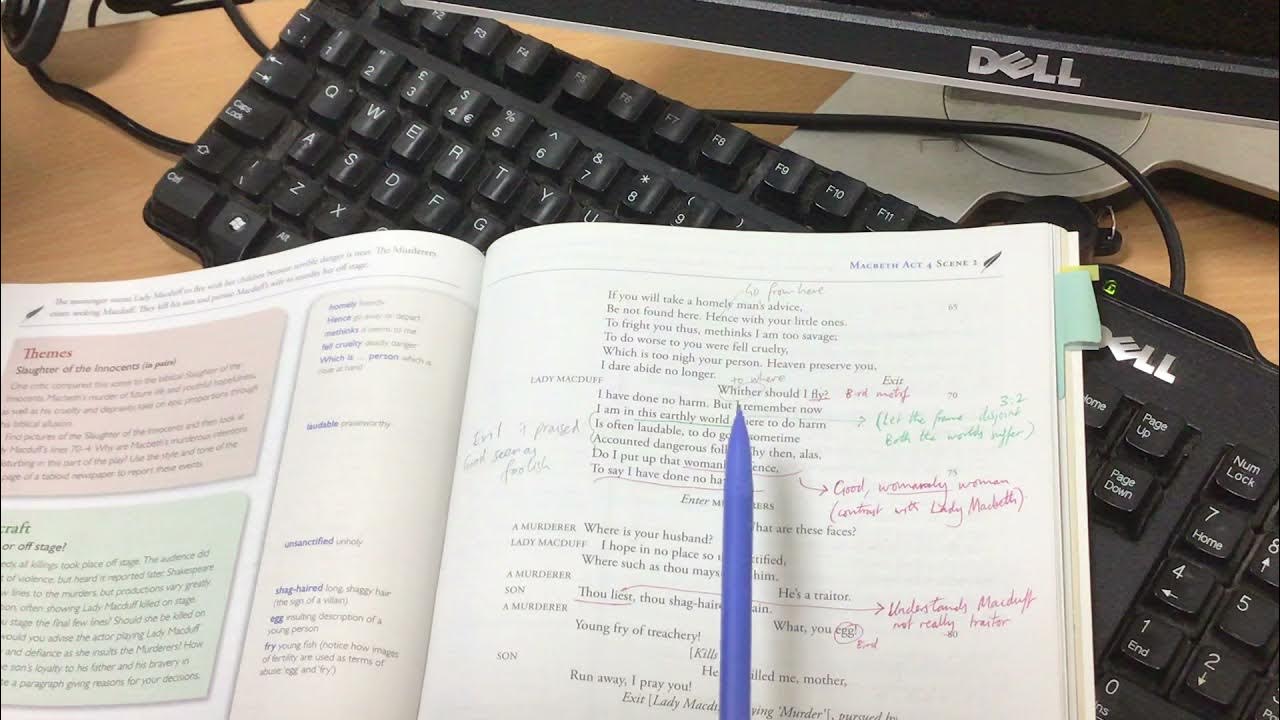 Macbeth Act 4 Scenes 2 and 3 Lady Macduff's murder and Macduff meets