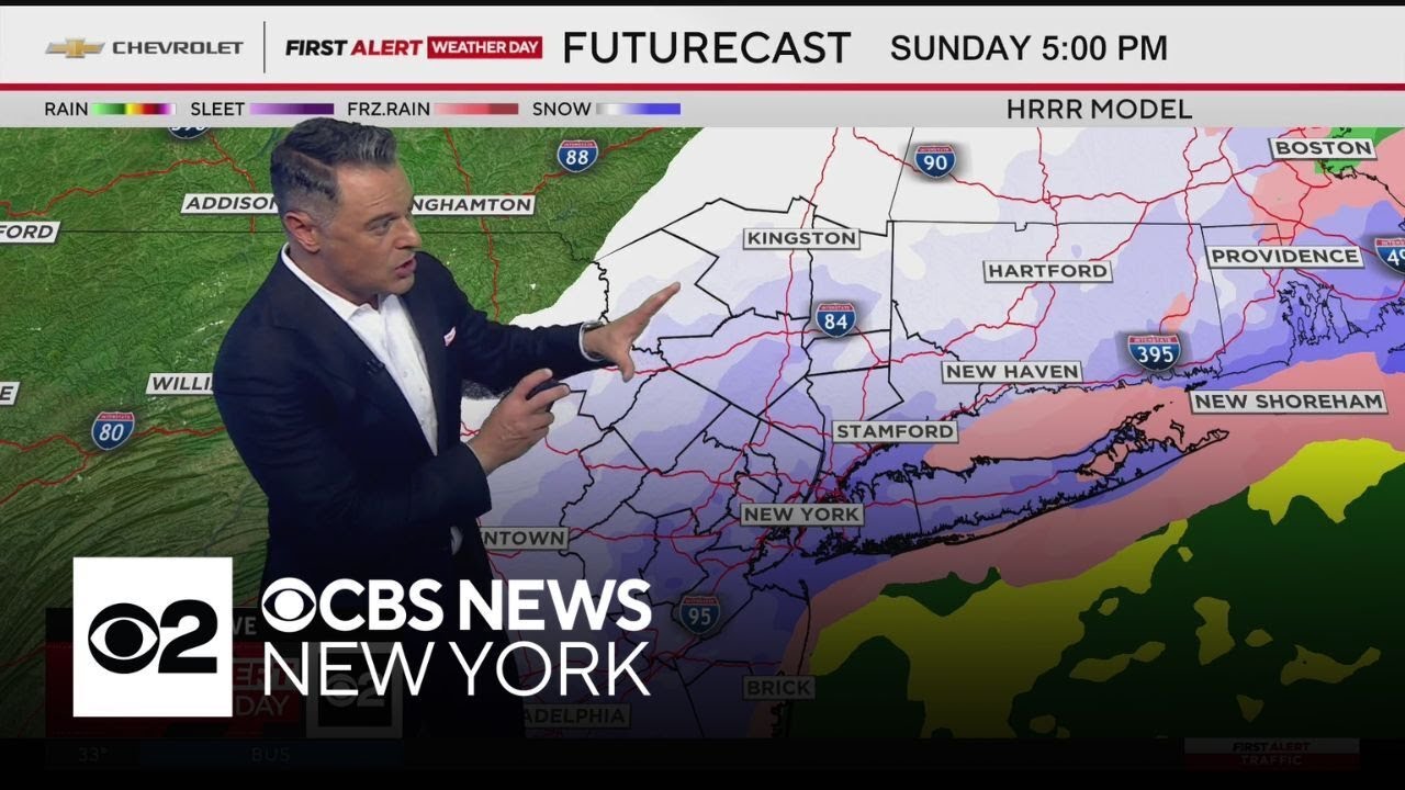 First Alert Weather: Tracking heavier snow Sunday in NYC area - 1.18.26