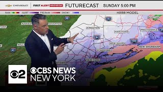 First Alert Weather Tracking Heavier Snow Sunday In Nyc Area - 1.18.26