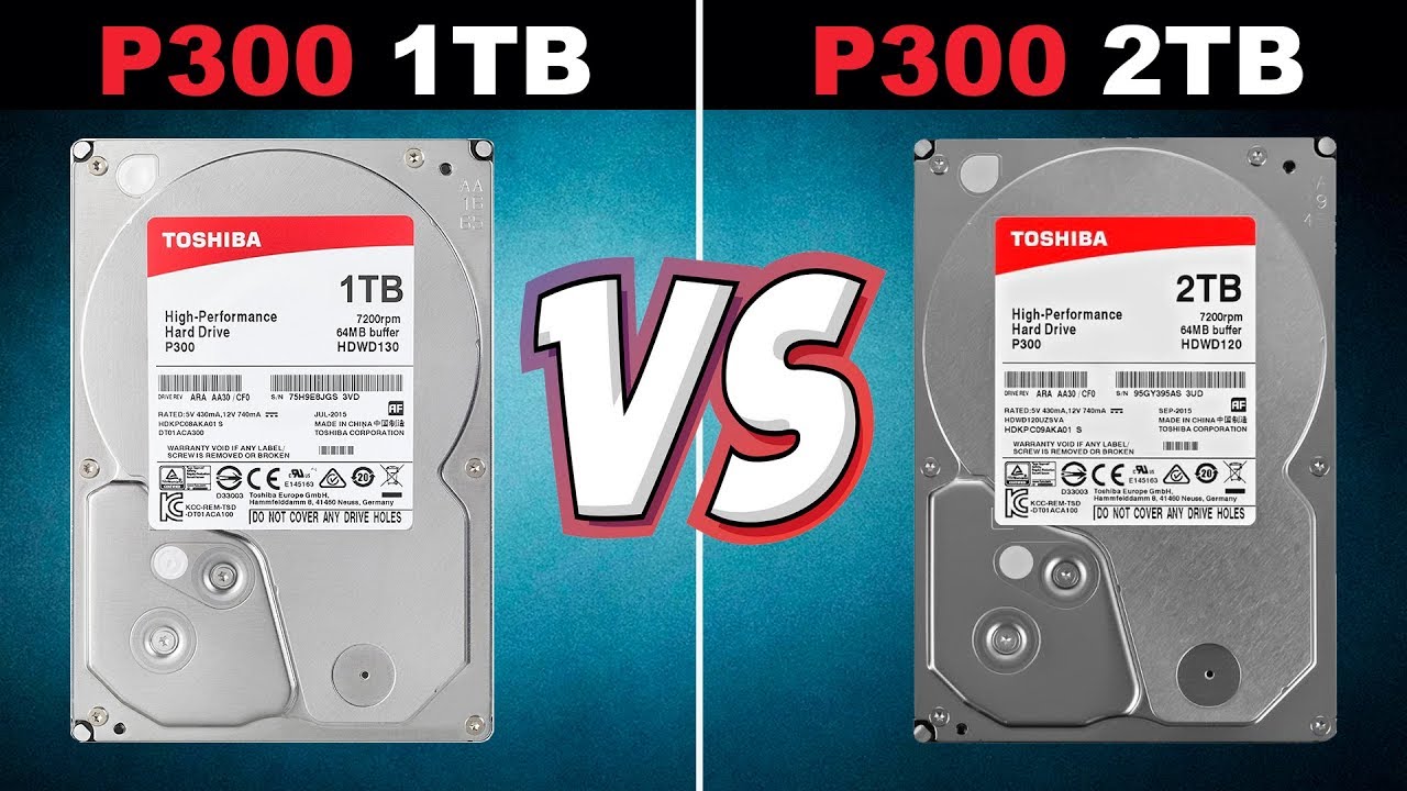 Test HDD Toshiba P300 1TB vs P300 2TB - YouTube