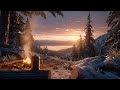 ☀️ Coffee at Sunrise ☕ | Campfire Ambience &amp; Birds Singing | 3-Hour ASMR