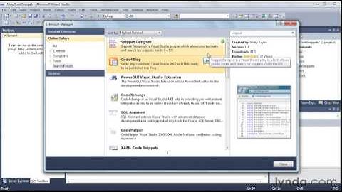 Working with code snippets C# visual studio