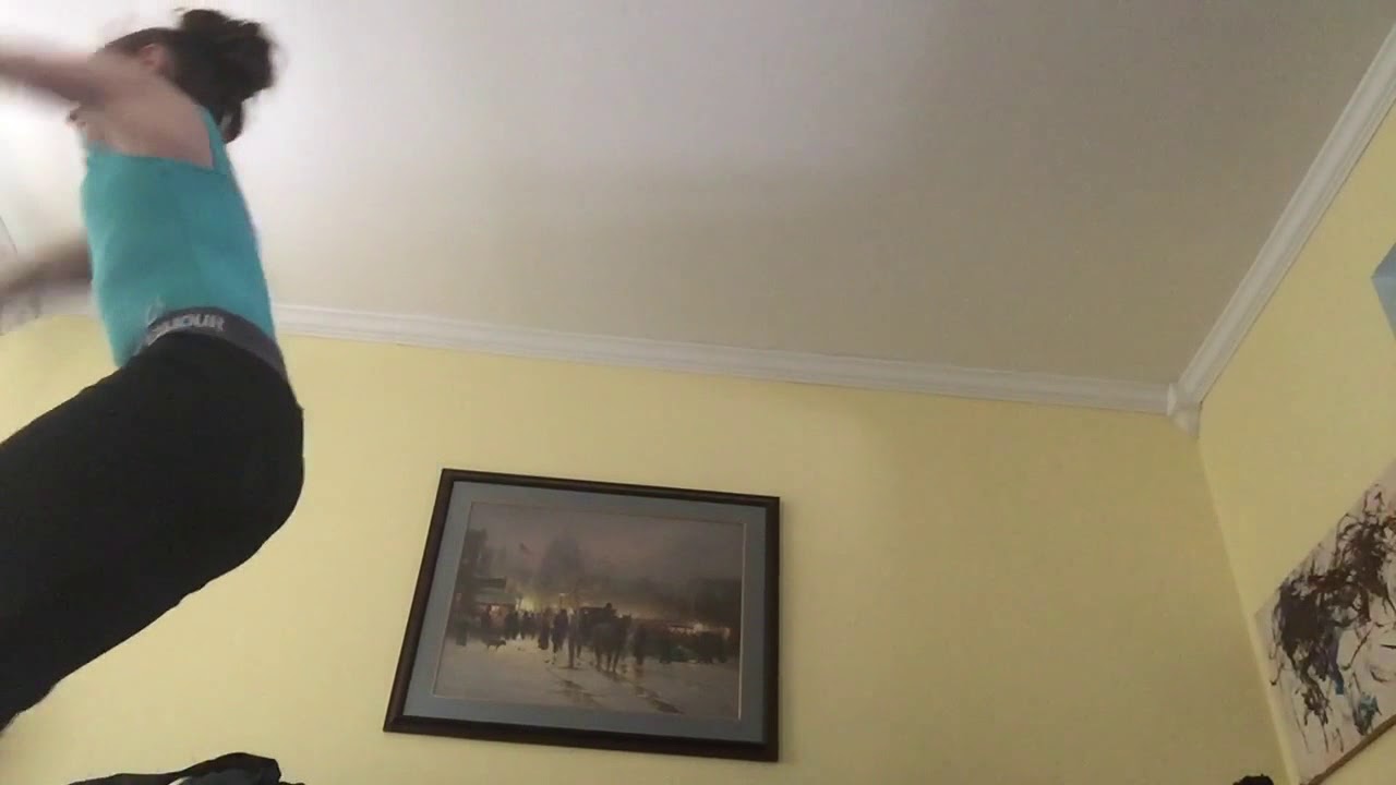 Practicing on my air track YouTube