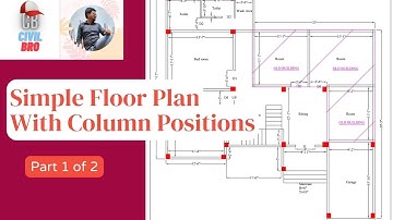 Making a simple floor plan in AutoCAD with Column Positions: Part 1 of 2