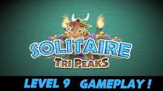 Level 9 Solitaire Tripeaks Gameplay from GSN with cute TIKI screenshot 2