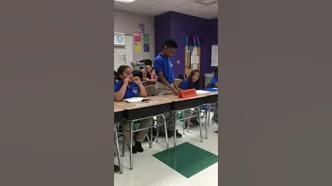 Larenz at his school debate for Henry Maxwell Elem...