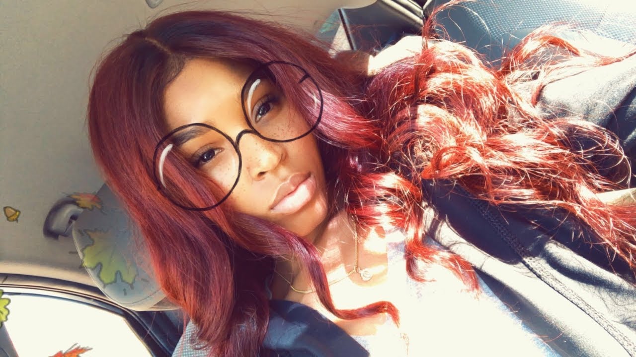 BURGUNDY HAIR ISSA LOOK! Ft. Herhaircompany