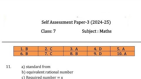 7th class 🔑 Maths SAMP-3 Real Key Solutions 2024-25 ☝️|| Self Assessment Model Paper - 3