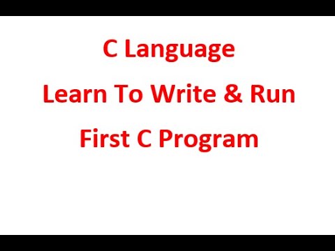 C Language - Learn First Program - YouTube