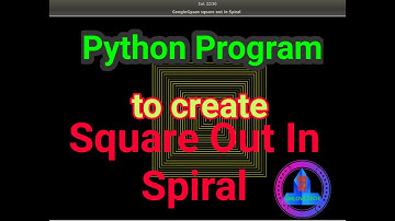 Python Program to Draw Square Out In Spiral Pattern in Python turtle | python | Turtle