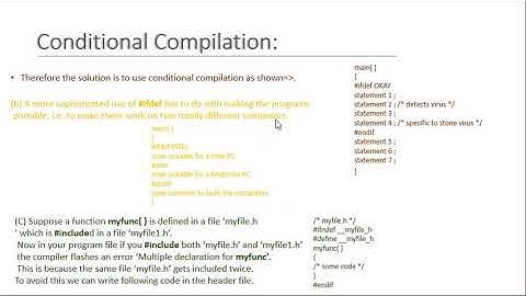 Conditional Compilation and Directives