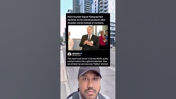 IKEA founder Ingvar Kamprad had dyslexia, so he needs products after Swedish words instead of number