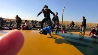 Corn Cob Maze Trampoline