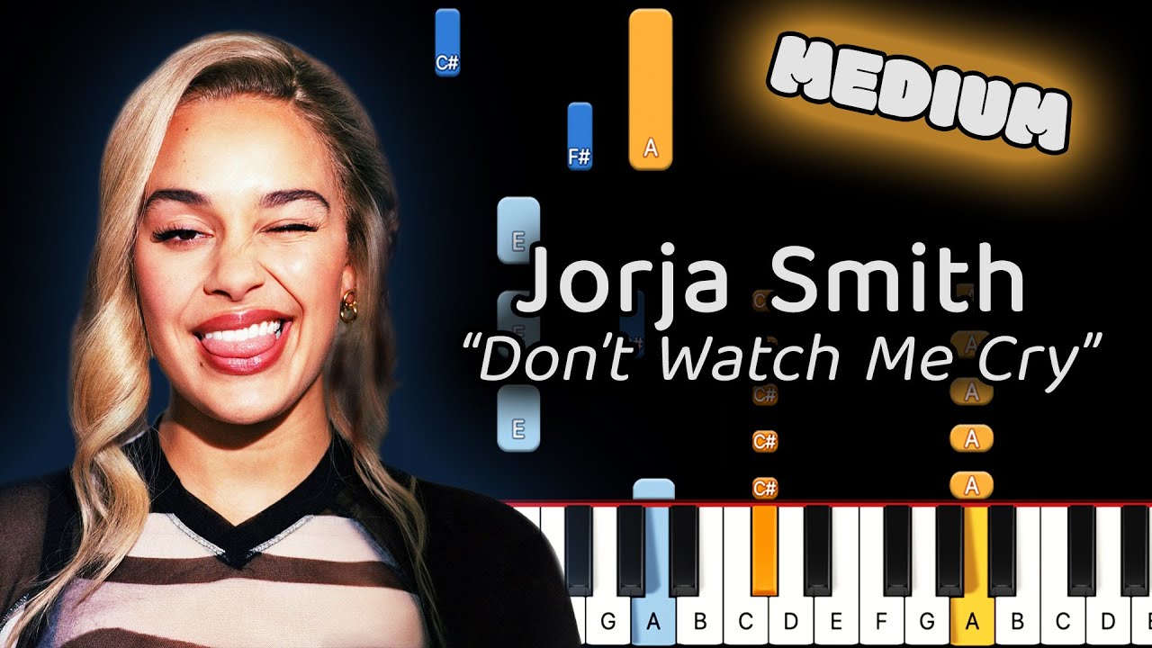 Learn To Play Don't Watch Me Cry Jorja Smith on Piano! (Medium)