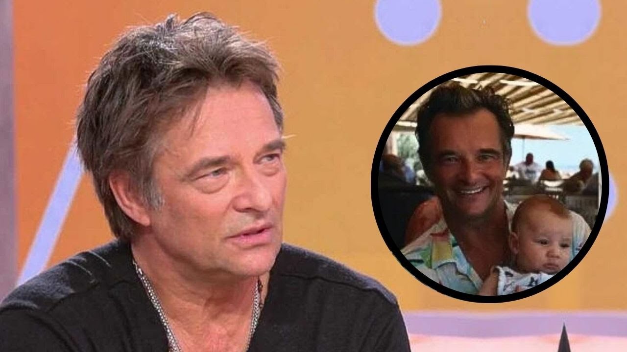 David Hallyday in tears, overjoyed grandfather: "I had a hard time  believing it" - YouTube