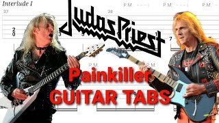 Judas Priest - Painkiller | Rhythm & Lead GUITAR TABS | Cover | Tutorial | Lesson