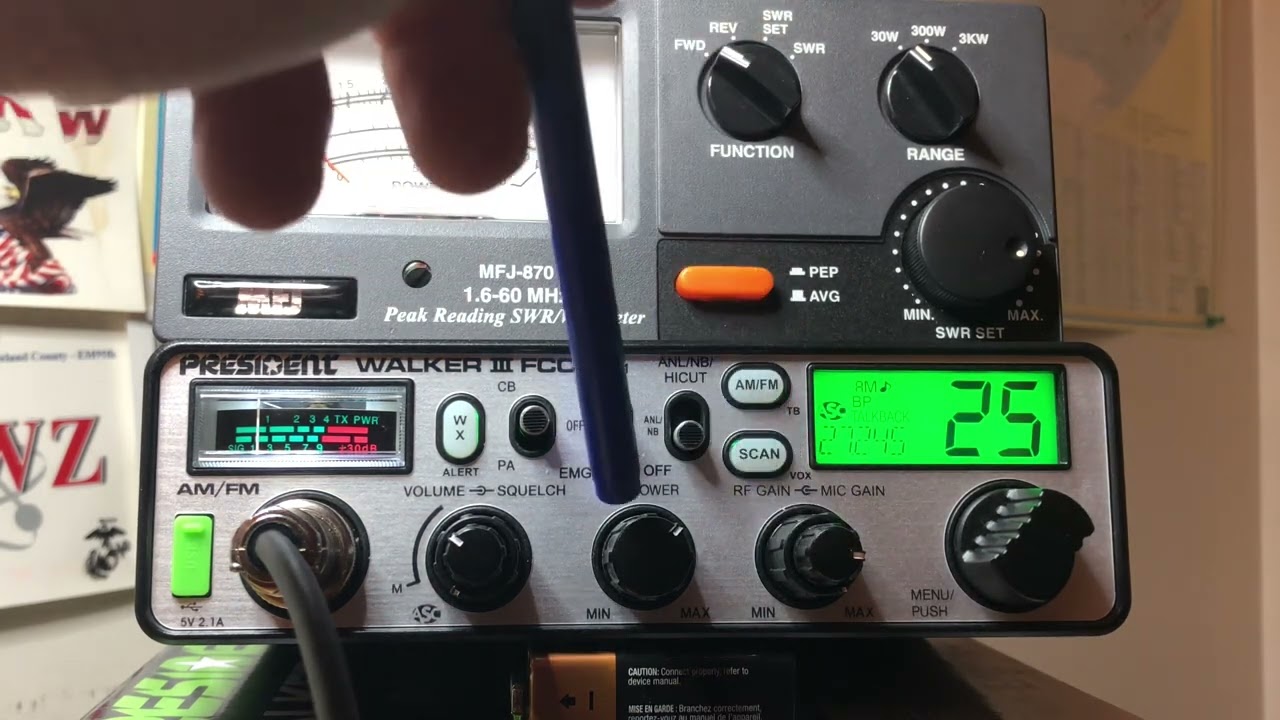 President Walker III FCC Am/fm CB Radio, USB Charging Socket, Roger Beep, Mic Gain, Scan/Scan Skip, 2 Programmable Priority Channels, Talkback - View #3