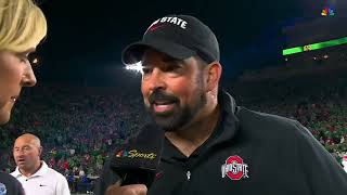 Ryan Day calls out Lou Holtz during postgame interview after win vs Notre Dame