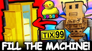 HELP FILL UP THE TICKET MACHINE WITH TIX!? AND EPIC DUCK VAULT CODE LEAKS! (ROBLOX THE CLASSIC)