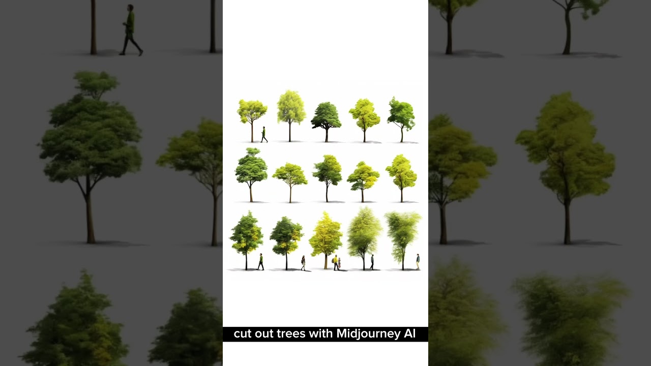 Cutout trees by #midjourney how to in bio. #aiimages #landscapedesign