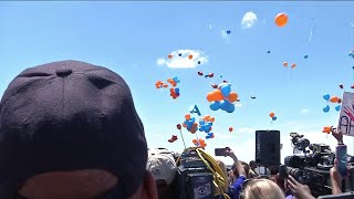 Hundreds travel to Brunswick to honor the life of Ahmaud Arbery
