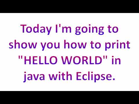 Java "Hello World" Example in Eclipse