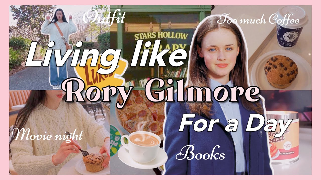 living like Rory Gilmore for a day vlog ☕️ Gilmore Girls, reading, coffee, movies , aesthete outfit