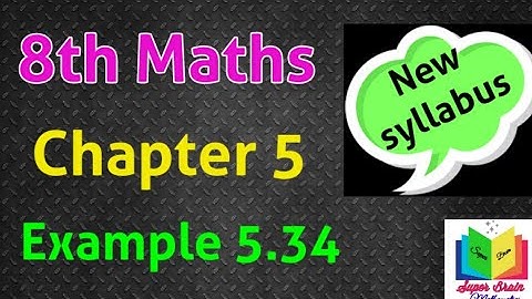 TN 8th class maths Chapter 5 example 5.34|8th maths 5th chapter example 5.34|Super brain mathematics