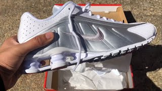 Nike SHOX r4 white unboxing *on feet* -