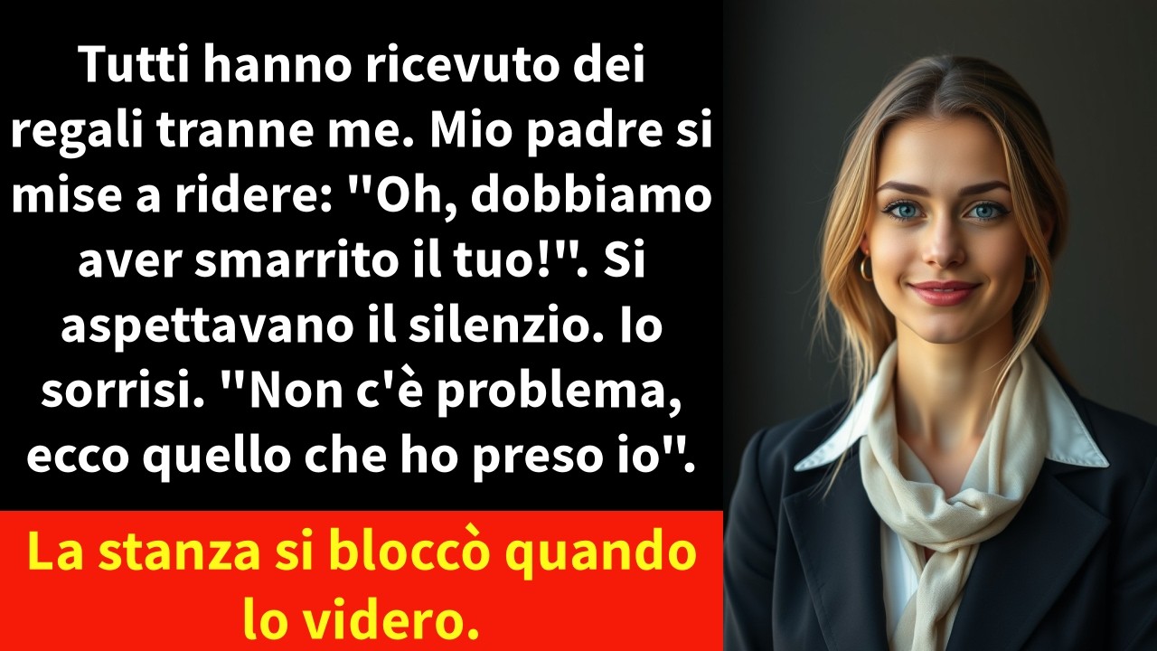 Il giorno di Natale, sotto l’albero c’erano regali per tutti tranne che per me. Mio fratello ricevette quattromilacinquecento dollari per il camion, mia sorella un viaggio, persino i partner...