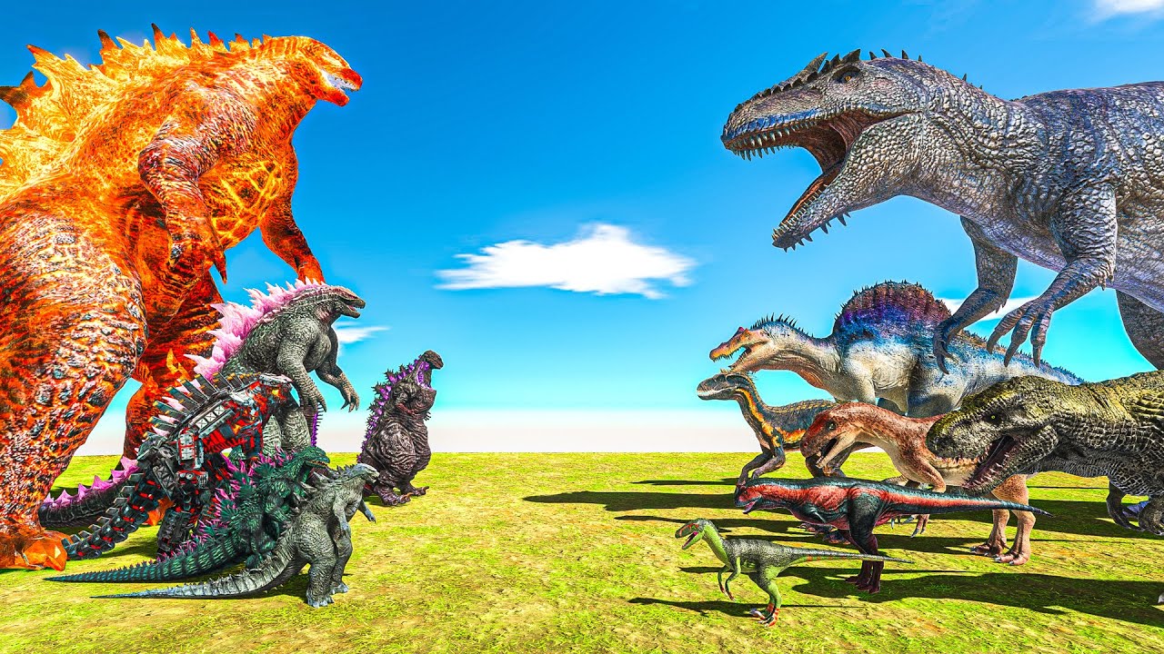What If Godzilla vs Dinosaurs Same Size? | Size Comparion