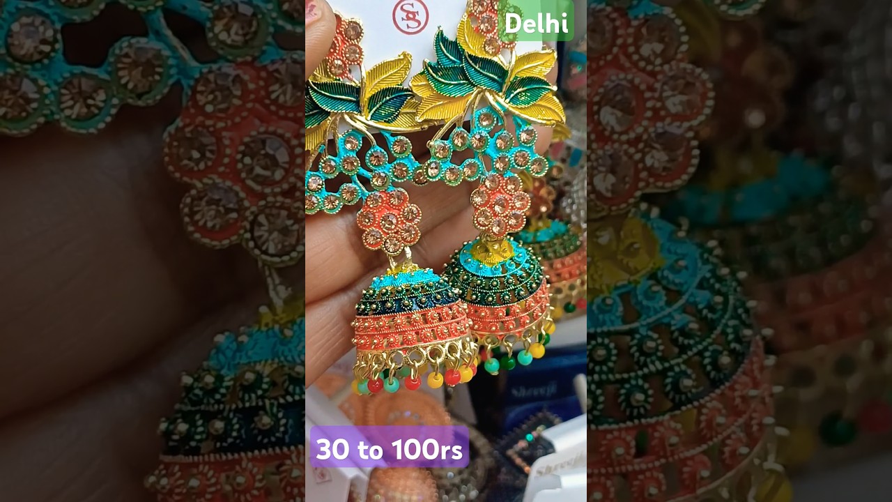 New collection beautiful jhumakas @sarojini market #delhi