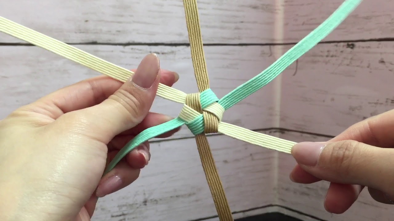 クラフトバンド教室 ぶらんしゅ 花結びのボタンの編み方動画 Youtube