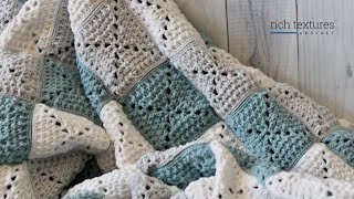 Crisscross Throw Crochet Pattern - Easy Textured Blanket!