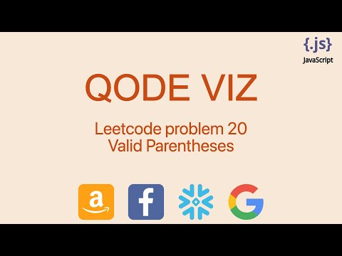Qode Visualization of Valid Parentheses (Leetcode #20)
