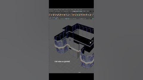 House 3d modeling, low poly mansion design. Autodesk Maya tutorial #gamedesign #architecture #3dart