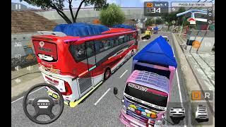 Game Mobil Basuri Bus Tunggal Jaya Uranus Berangkat Dari Pelabuhan | Telolet Basuri Bussid Gameplay screenshot 2