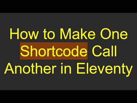 How to Make One Shortcode Call Another in Eleventy