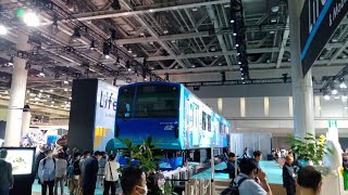 ジャパンモビリティショー西エリアFV-E991系HYBARI HY編成水素電車展示車両として展示中です!