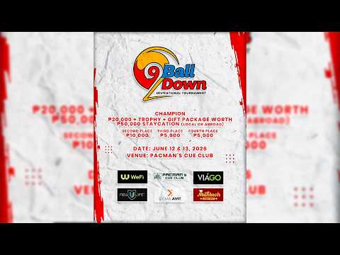 9-BALL DOWN | RICKY SABALBARO vs RAP MOLINA