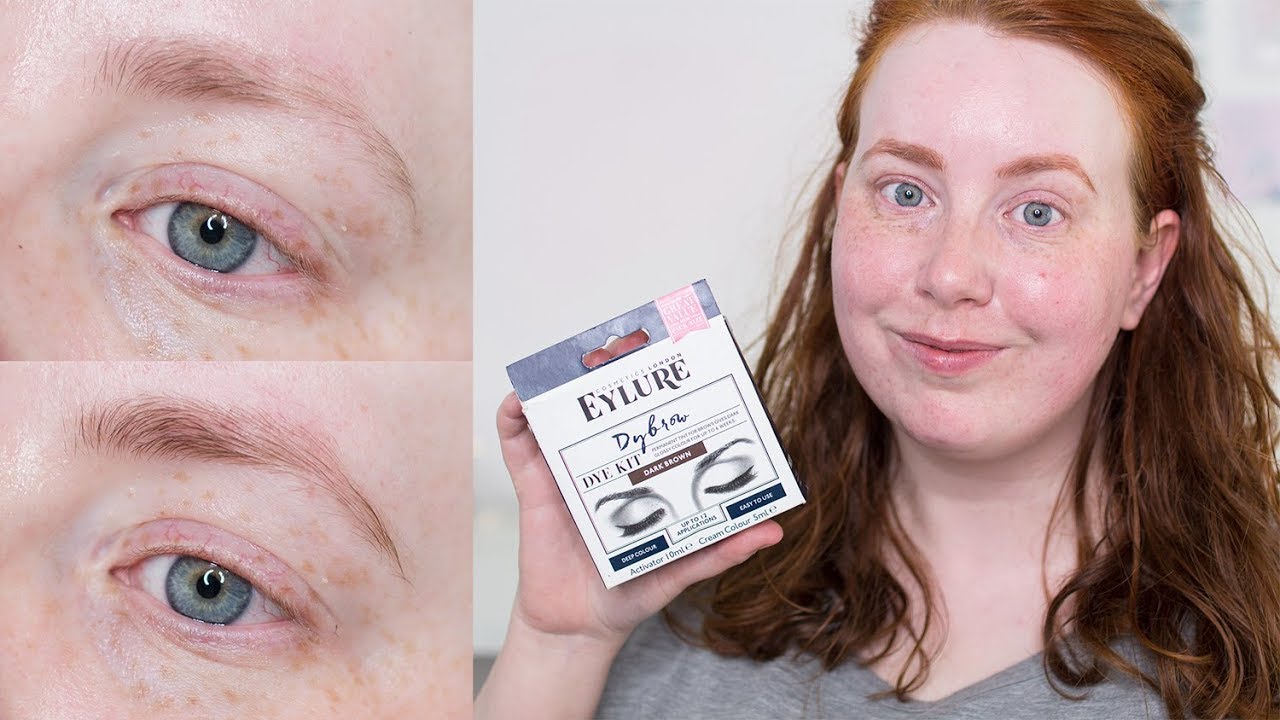 Tinting My Eyebrows For The First Time! Eylure Dybrow In Dark Brown First Impressions Review - Youtube